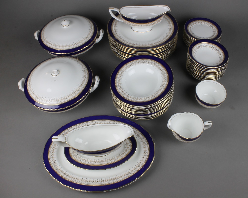 Lot No 132 A Royal Worcester Regency pattern dinner service comprising ...