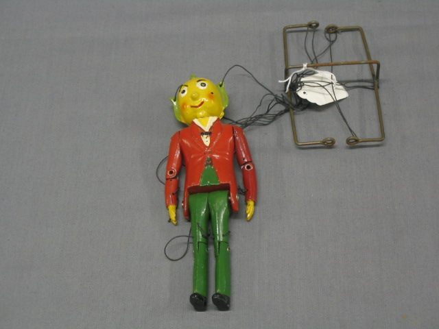 Ancienne Marionnette Monsieur Turnip (Mr. Navet) – BBC – Jouet Miniature Céluloïd – Boîte D'Origine 1950