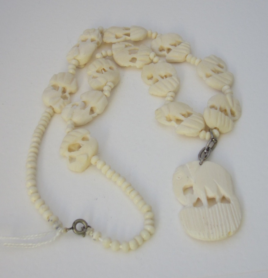 A carved ivory necklace 11th May 2011 Denhams