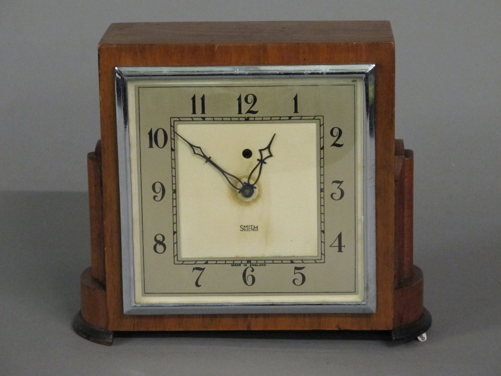 An Art Deco Smiths electric mantel clock with square 14th March 2012