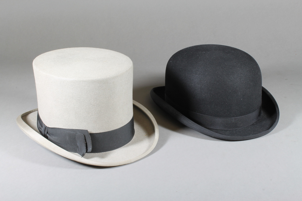 mens grey top hat