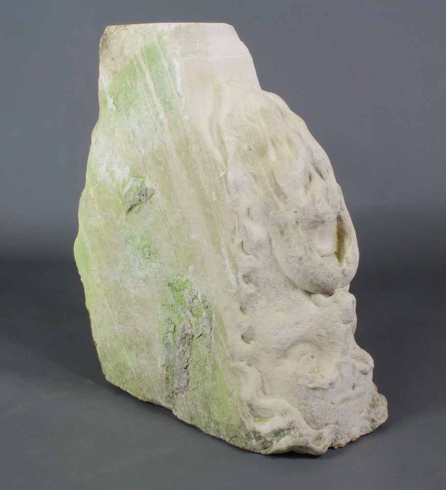 A 19th Century carved marble keystone in the form of a 29th July 2015