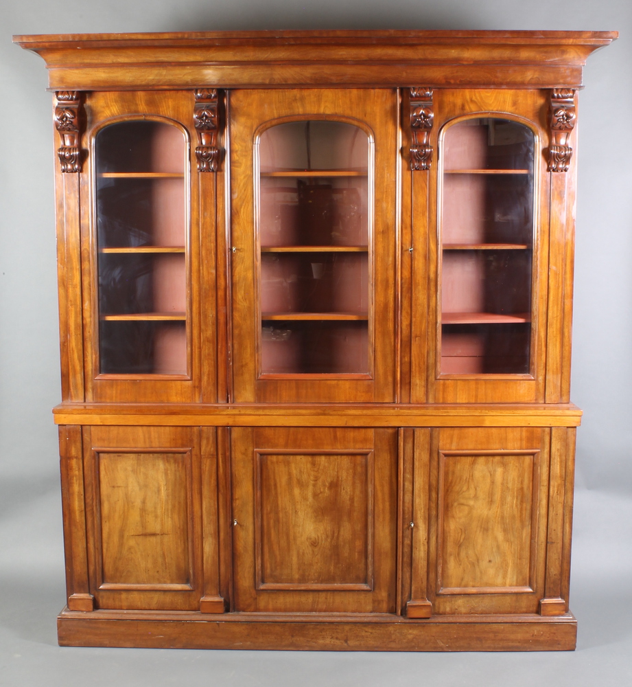 A Victorian mahogany triple bookcase on the 20th January 2016