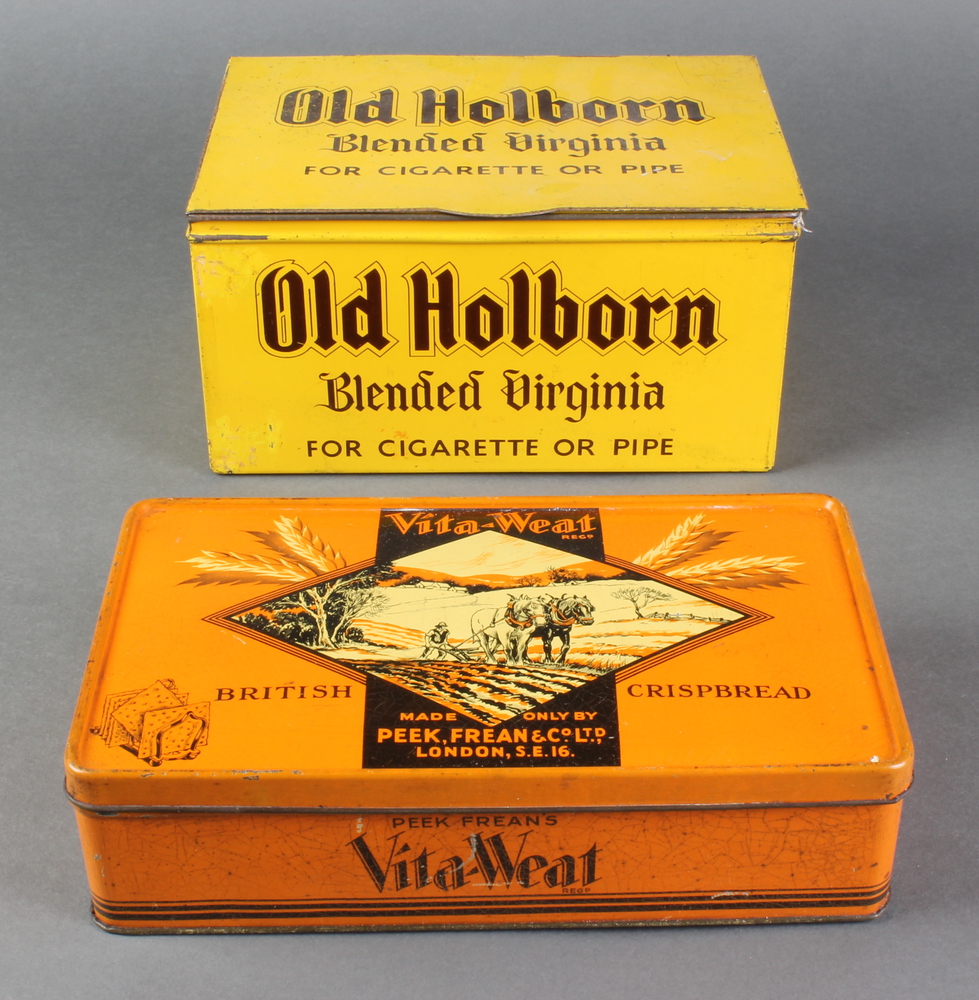 old holborn tobacco tin CIGARETTES ADVERTISIGN BOX EMPTY Vintage Lloyds Old Holborn Empty