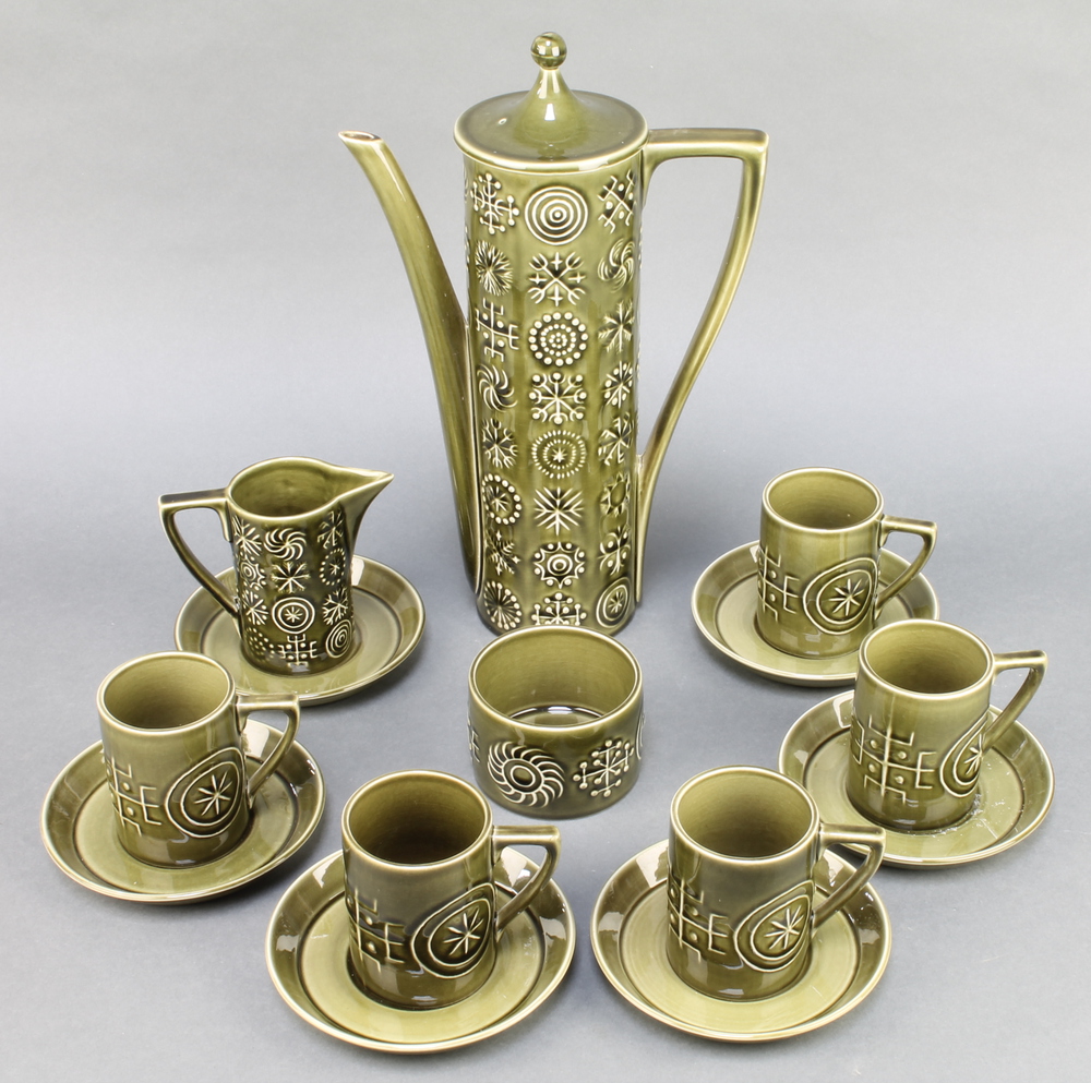 A Portmeirion Totem pattern green coffee set 4th October 2017 Denhams