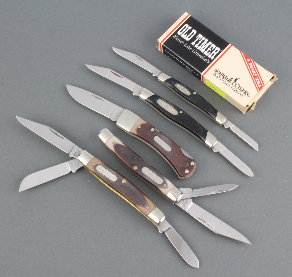 Three schrade old timer knives model numbers 28th march 2018 denhams