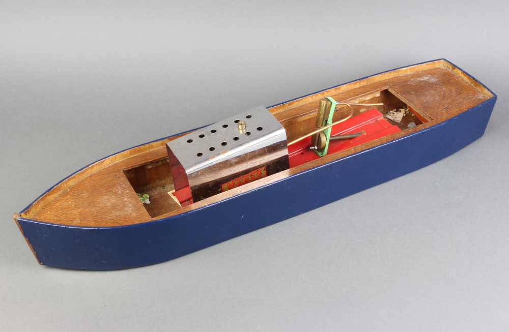 A Mamod steam boat engine together with a wooden hull 26th February