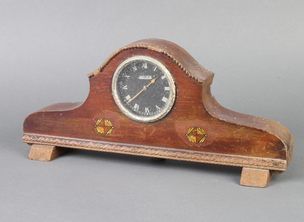 Jaeger, a 1930's 8 day car clock with 7cm black 22nd April 2021 Denhams