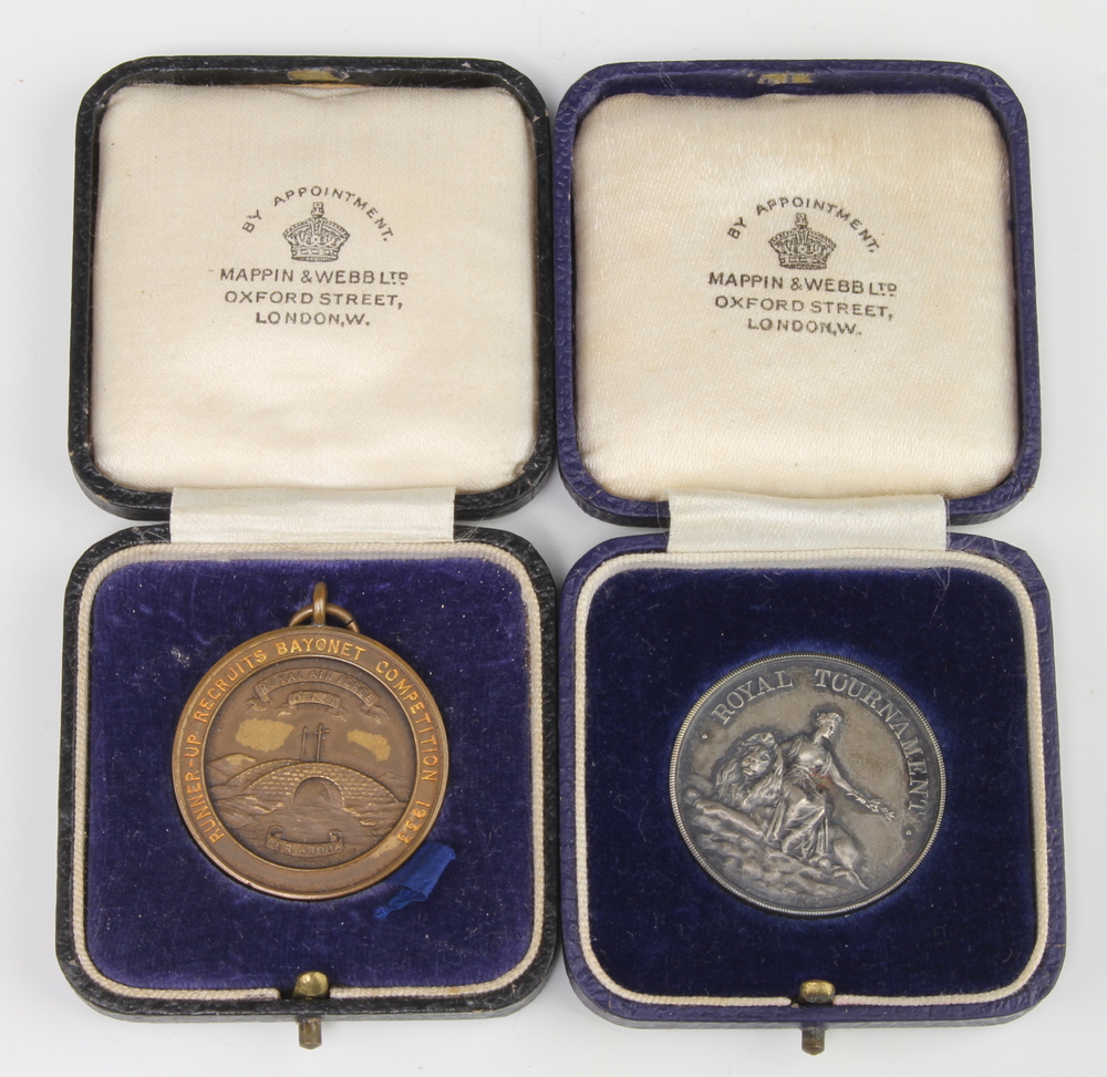 A 1933 silver Royal Tournament medallion and a bronze 17th June 2021