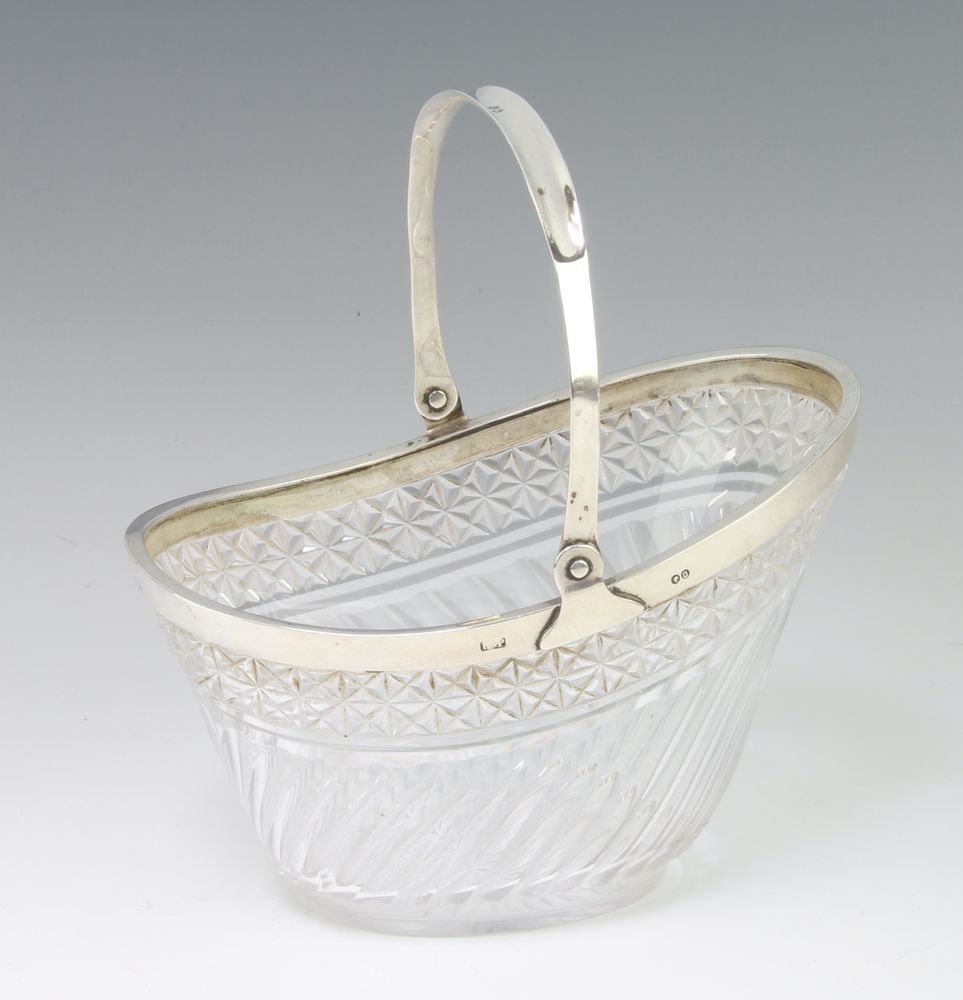 A Victorian Silver Mounted Cut Glass Bowl With Swing 15th July 2021 