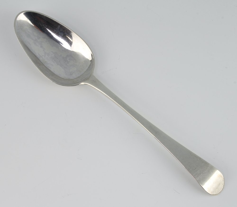 A III silver dessert spoon, 38 grams, rubbed 4th November 2021