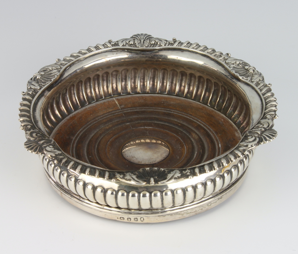 A III silver wine coaster with scroll rim, 10th February 2022