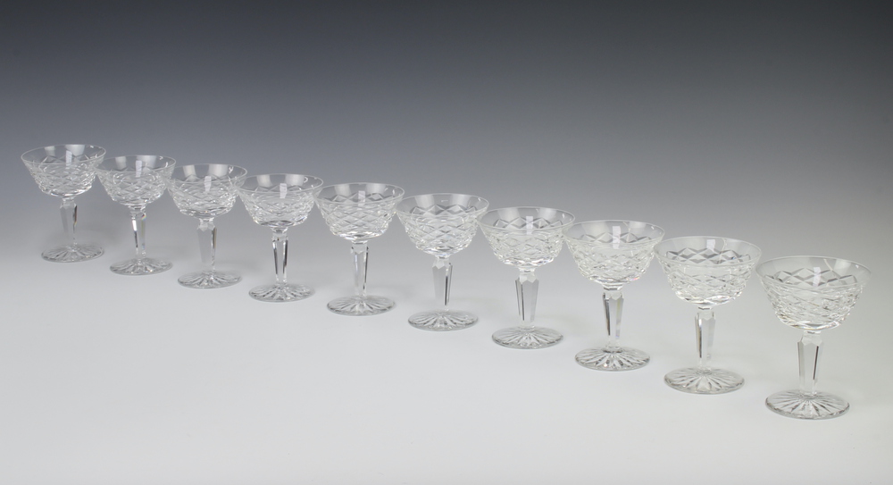 Ten Waterford Crystal Tyrone pattern cocktail glasses 7th April 2022