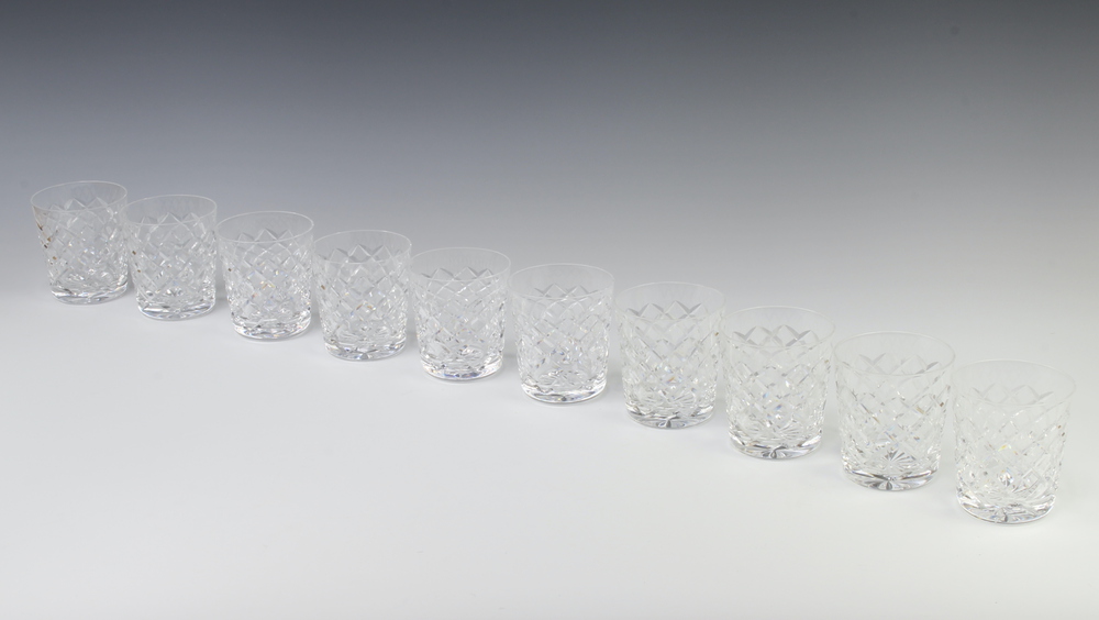 Ten Waterford Crystal Tyrone pattern tumbler glasses 7th April 2022