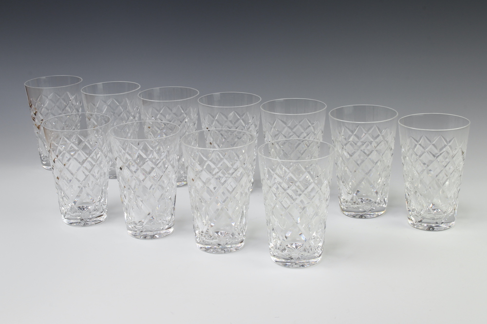 Eleven Waterford Crystal Tyrone pattern highball 7th April 2022 Denhams