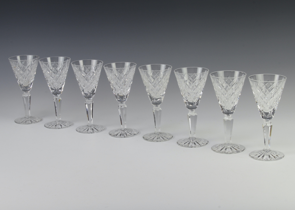 Eight Waterford Crystal Tyrone pattern sherry glasses 7th April 2022