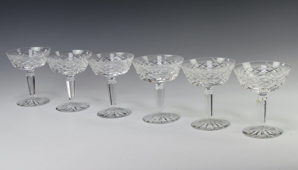 Six Waterford Crystal Tyrone pattern champagne coupes 7th April 2022