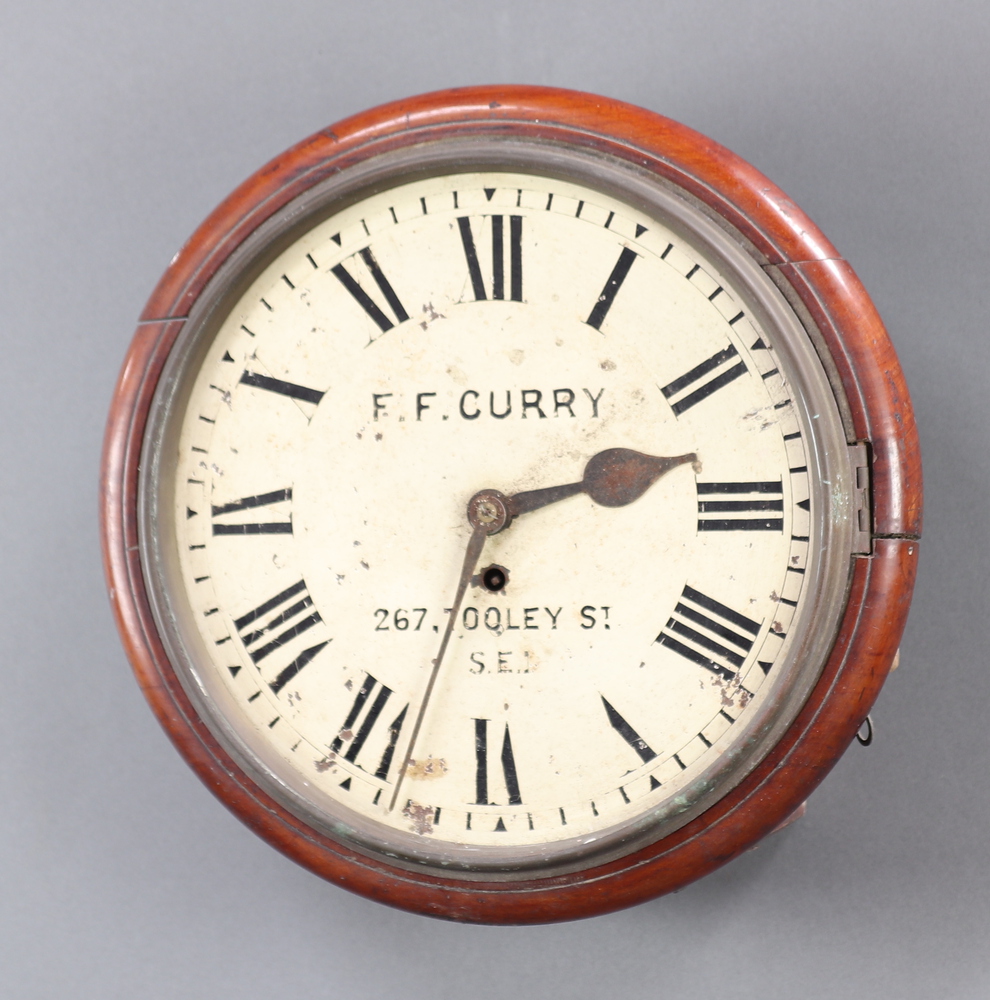 A fusee gut driven wall clock with 12cm brass back 29th June 2022