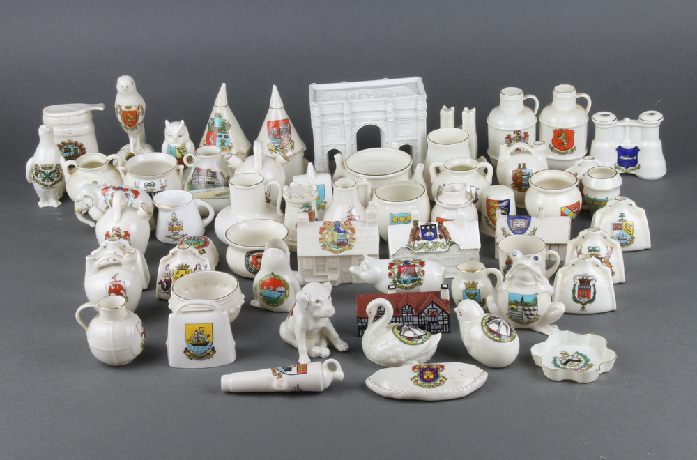 A collection of crested china including a Norwich 24th August 2022
