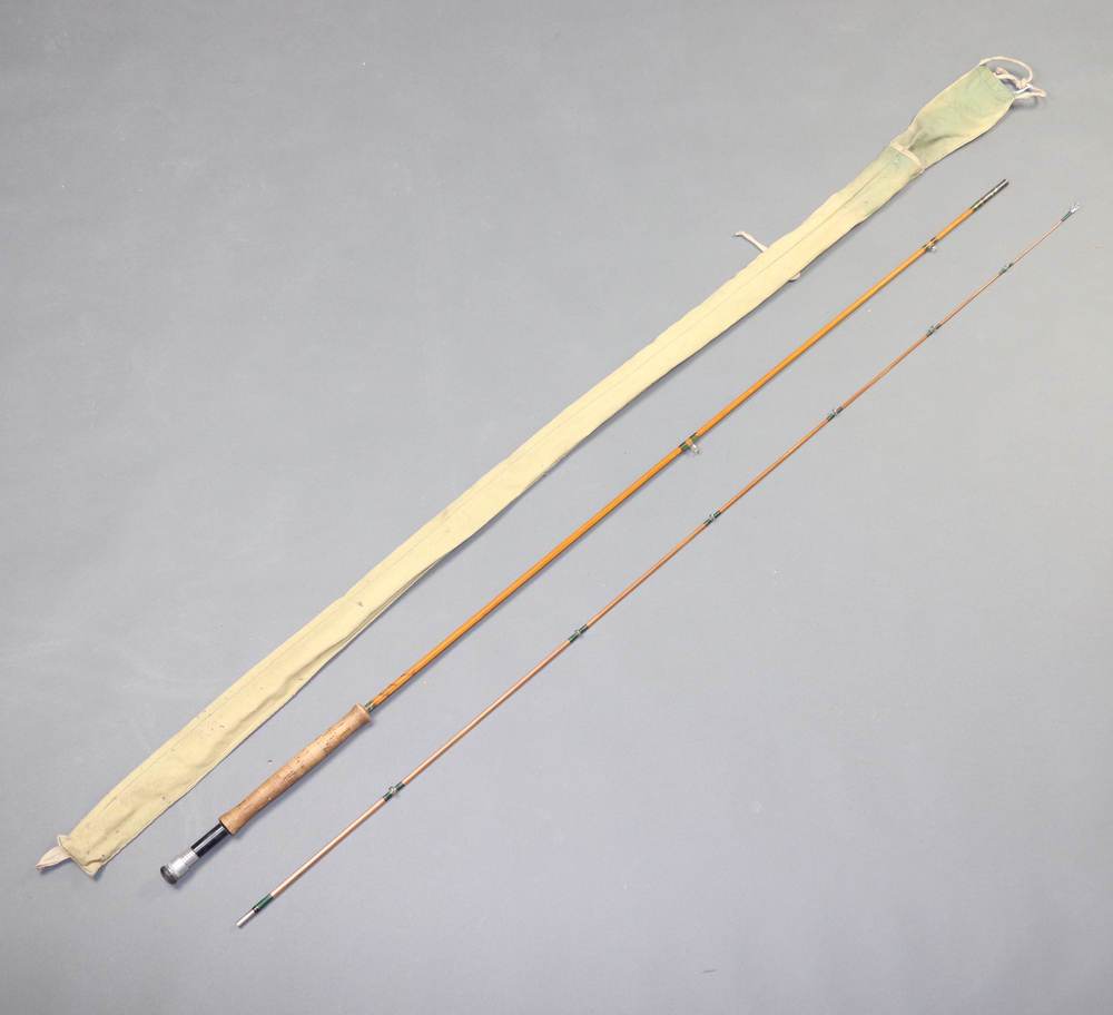 A Hardy's two piece split cane 10' fly fishing rod 21st September