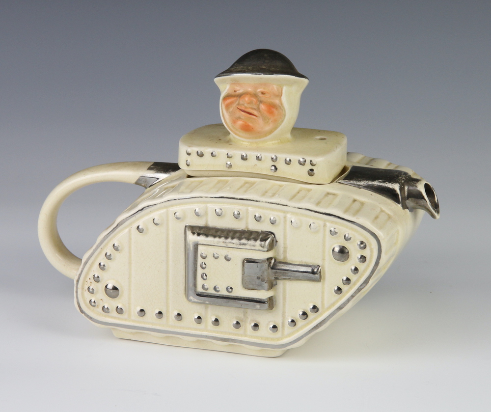 A Sadler Winston Churchill novelty tank teapot with 16th November