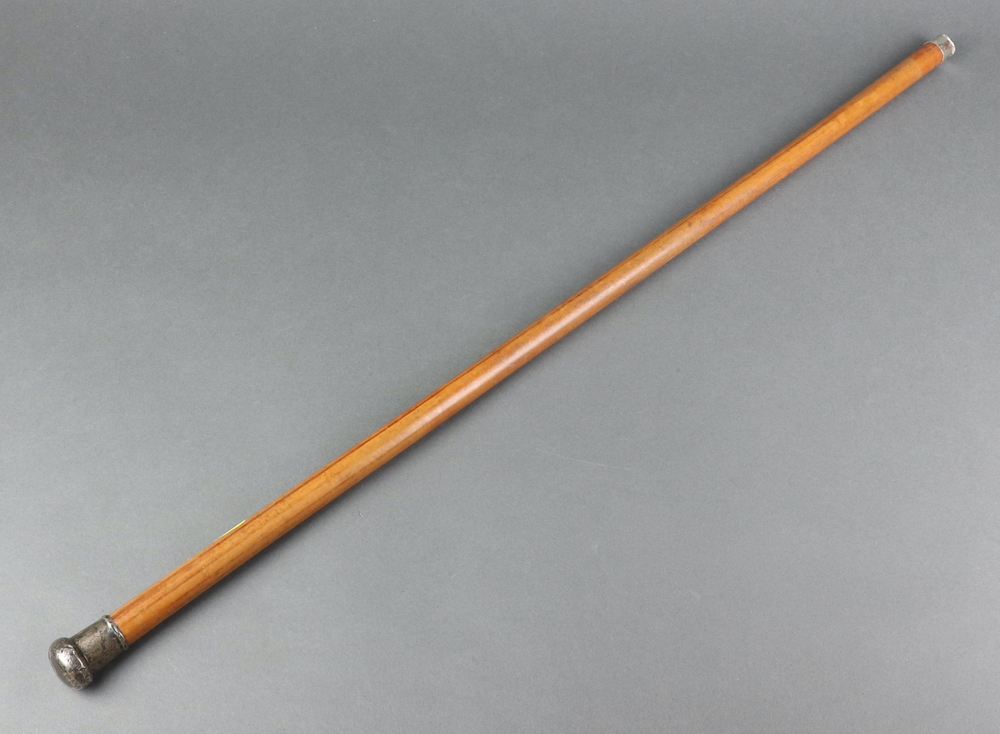 A Victorian walking cane with silver knop handle 23rd March 2023