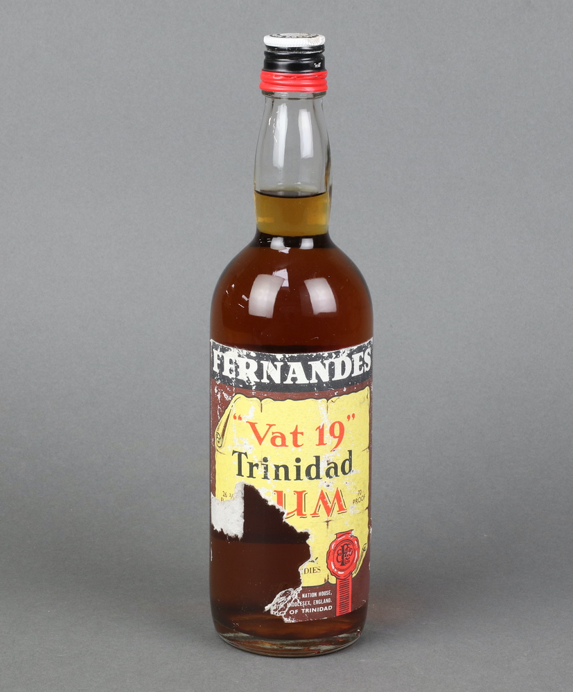 A 1960's bottle of Fernandes VAT 19 Trinidad rum 23rd March 2023