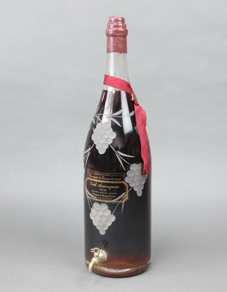 A 3 litre bottle of Vieil Armagnac V.S.O.P. in an 17th May 2023 Denhams