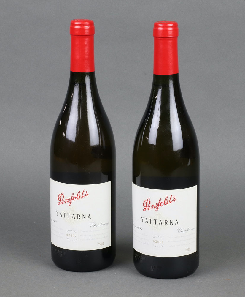 Two bottles of Penfolds 1999 Yattarna white wine, 15th June 2023