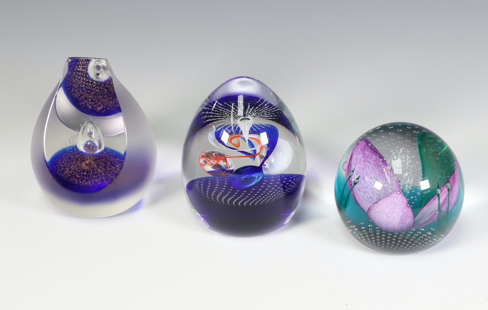 Three Caithness crystal paperweights Alchemist 6th September 2023