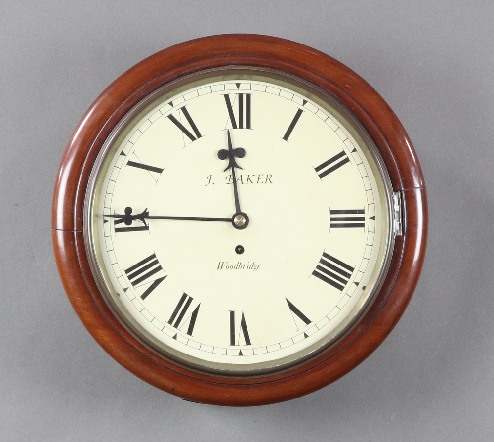 A 19th Century gut driven single fusee wall clock, the 6th September