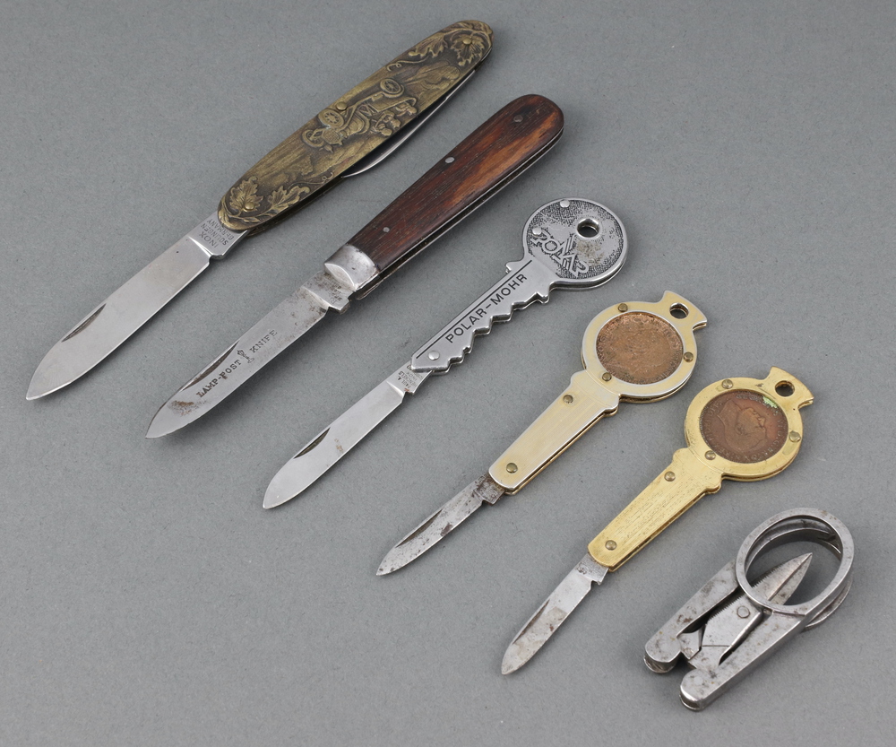 Inox a twin bladed pocket knife the grip embossed a 29th November