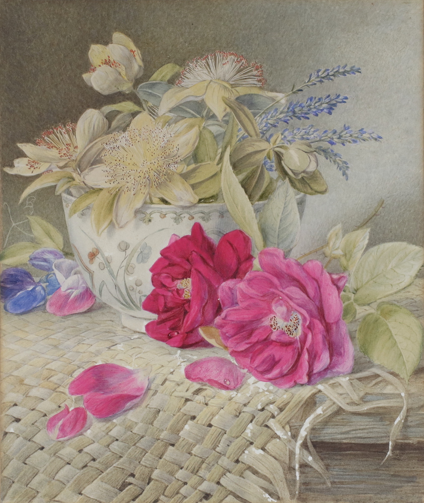 watercolour-still-life-bowl-of-flowers-unsigned-25th-january-2024