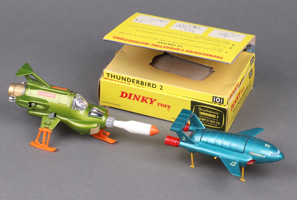 A Dinky Toys Thunderbird 2 and 4 no. 101 boxed with | 19th